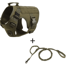 Outdoor Tactical Dog Vest For Large Dogs (Option: Green set-XL)